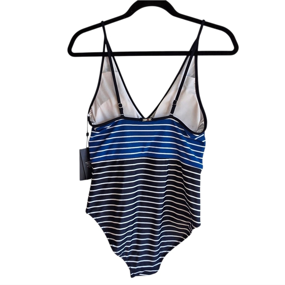 Tommy Hilfiger Navy and White Striped One Piece Swimsuit Sz 6 NEW - Picture 5 of 13